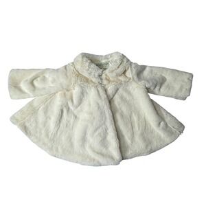 Storywear Bunnies By‎ The Bay My Dream Coat Baby Faux Fur Jacket 6-12M Ivory